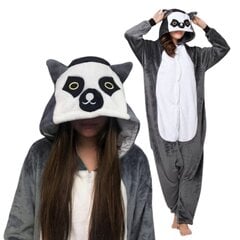 Onesie Кигуруми Пижамы Лемур Маскировка Костюм S: 145 - 155 см цена и информация | Женские пижамы, ночнушки | kaup24.ee