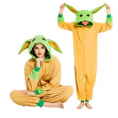 Onesie Кигуруми Пижамы Звездные войны Детские Йода Grogu Костюм S: 145 - 155 см цена и информация | Женские пижамы, ночнушки | kaup24.ee