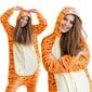 Onesie Kigurumi Pyjamas Tiigri maskeeringu kostüüm M: 155 - 165cm hind ja info | Öösärgid, pidžaamad | kaup24.ee