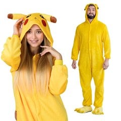 Onesie Kigurumi Pyjamas Pokemon Pikachu Disguise Kostüüm S: 145-155cm hind ja info | Öösärgid, pidžaamad | kaup24.ee