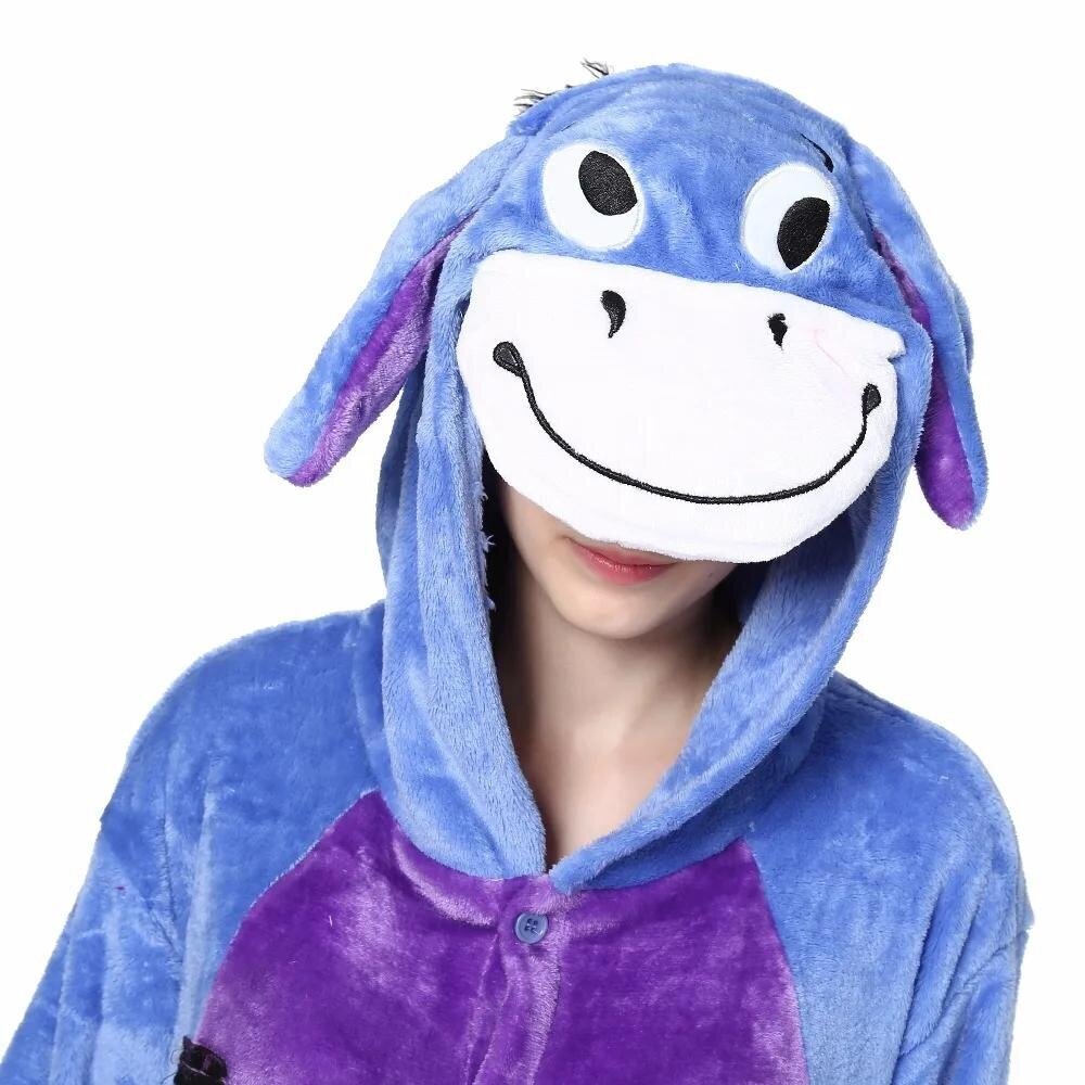 Kostüüm Pyjama Onesie Kigurumi Disguise Donkey Eeyore цена и информация | Öösärgid, pidžaamad | kaup24.ee