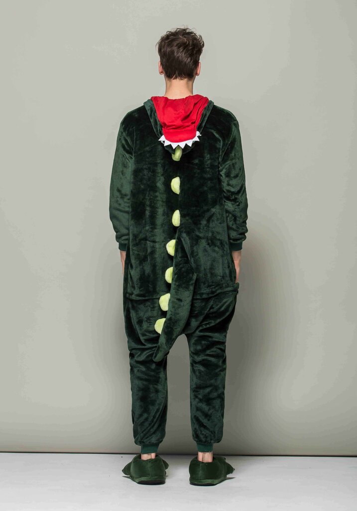 Onesie Kigurumi Pyjamas Dinosaurus Disguise Kostüüm S: 145-155cm цена и информация | Öösärgid, pidžaamad | kaup24.ee