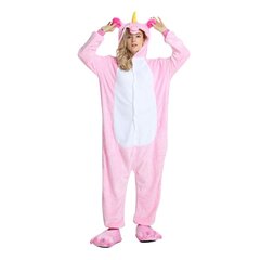 Пижамы Onesie Кигуруми Маскировка Костюм Розовый Единорог S: 145-155 см цена и информация | Женские пижамы, ночнушки | kaup24.ee