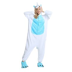 Onesie Кигуруми Пижамы Маскировка Костюм Белый Единорог S: 145-155 см цена и информация | Женские пижамы, ночнушки | kaup24.ee