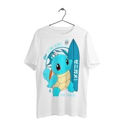 Pokémon Squirtle T-särk - Surfing Hit, Unisex T-särk fännidele L hind ja info | Meeste T-särgid | kaup24.ee