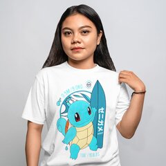 Pokémon Squirtle T-särk - Surfing Hit, Unisex T-särk fännidele L hind ja info | Meeste T-särgid | kaup24.ee