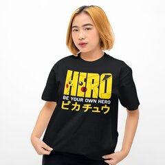 Naiste Unisex T-särk - Pokemon Pikachu Pikaczu Hero M hind ja info | Meeste T-särgid | kaup24.ee