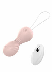 Boss Of Toys Kulki-Vibrating Silicone Kegel Balls USB 10 Function / Remote control -Flesh цена и информация | Анальные игрушки | kaup24.ee