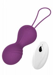 Boss Of Toys Kulki-Vibrating Silicone Kegel Balls USB 10 Function / Remote control -Purple цена и информация | Анальные игрушки | kaup24.ee