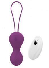 Boss Of Toys Kulki-Vibrating Silicone Kegel Balls USB 10 Function / Remote control -Purple цена и информация | Анальные игрушки | kaup24.ee