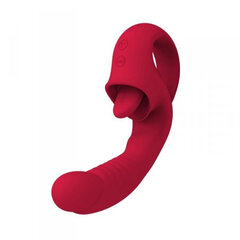 Vibraator Boss Of Toys Rouge Velvet Mini G-Spot + Licking Vibrator, punane hind ja info | Vibraatorid | kaup24.ee