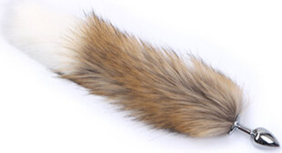 Anaaltapp Kiotos Bdsm Fox Tail,, pruun/valge hind ja info | BDSM ja fetish | kaup24.ee