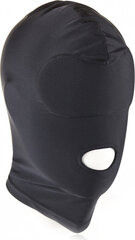 Mask Kiotos Leather Black BDSM Hood Mouth Only, must hind ja info | BDSM ja fetish | kaup24.ee