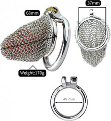 Kiotos Steel Mesh Chastity Cage M цена и информация | БДСМ и фетиш | kaup24.ee