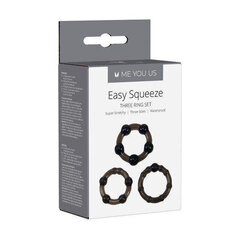 Peeniserõngaste komplekt Me You Us Easy Squeeze Cock Ring Set, must hind ja info | BDSM ja fetish | kaup24.ee