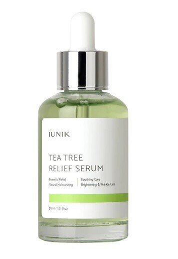 Teepuuga seerum iUNIK Tea Tree Relief Serum, 50ml цена и информация | Näoõlid, seerumid | kaup24.ee