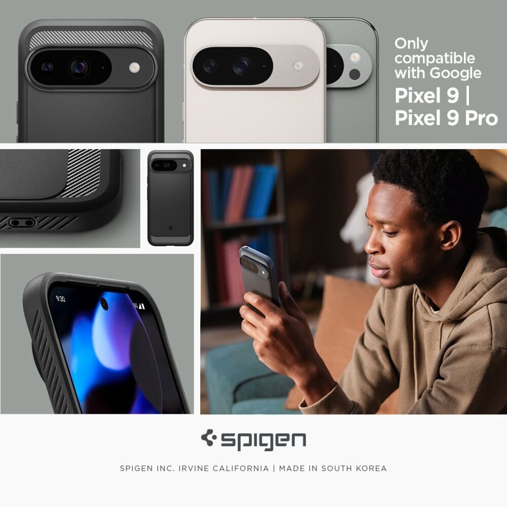 Kaitseümbris Spigen Rugged Armor Google Pixel 9 | 9 PRO, must цена и информация | Telefoni kaaned, ümbrised | kaup24.ee