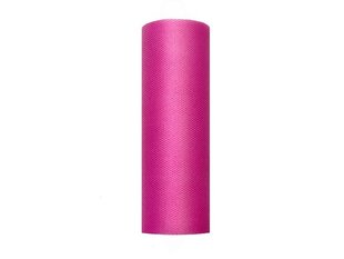 Sile tüll rullis Fuchsia, roosa, 0,15x9 m, 1 karp/90 tk (1 tk/9 m) hind ja info | Peokaunistused | kaup24.ee