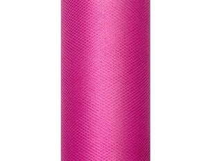 Sile tüll rullis Fuchsia, roosa, 0,15x9 m, 1 karp/90 tk (1 tk/9 m) hind ja info | Peokaunistused | kaup24.ee