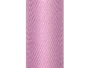 Sile tüll rullis Powder Pink, roosa, 0,15x9 m, 1 tk/9 m hind ja info | Peokaunistused | kaup24.ee