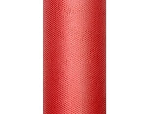 Гладкий тюль на катушке, красный, 0,3x9 м, 1 шт/9 м цена и информация | Праздничные декорации | kaup24.ee