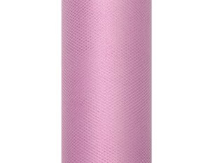 Sile tüll rullis Powder Pink, roosa, 0,3x9 m, 1 karp/45 tk (1 tk/9 m) hind ja info | Peokaunistused | kaup24.ee