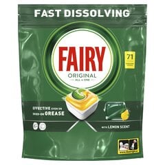 Таблетки для посудомоечной машины Fairy Original All in One Lemon, 71 цена и информация | Средства для мытья посуды | kaup24.ee