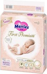 Merries First Premium Подгузники NB 0-5кг 66шт цена и информация | Подгузники | kaup24.ee