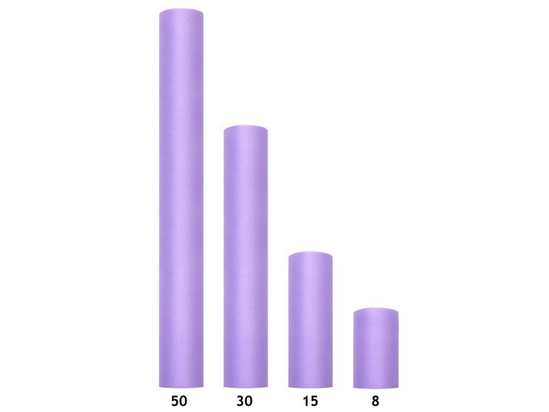 Sile tüll rullis, lilla, 0,15x9 m, 1 karp/90 tk (1 tk/9 m) hind ja info | Peokaunistused | kaup24.ee