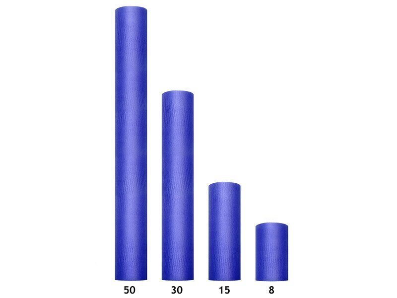 Sile tüll rullis, tumesinine, 0,15x9 m, 1 karp/90 tk (1 tk/9 m) hind ja info | Peokaunistused | kaup24.ee