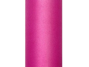 Sile tüll rullis Fuchsia, roosa, 0,3x9 m, 1 karp/45 tk (1 tk/9 m) hind ja info | Peokaunistused | kaup24.ee