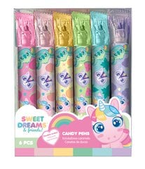 SWEET DREAMS & FRIENDS 2 point scented candy markers 6 pcs цена и информация | Канцелярские товары | kaup24.ee