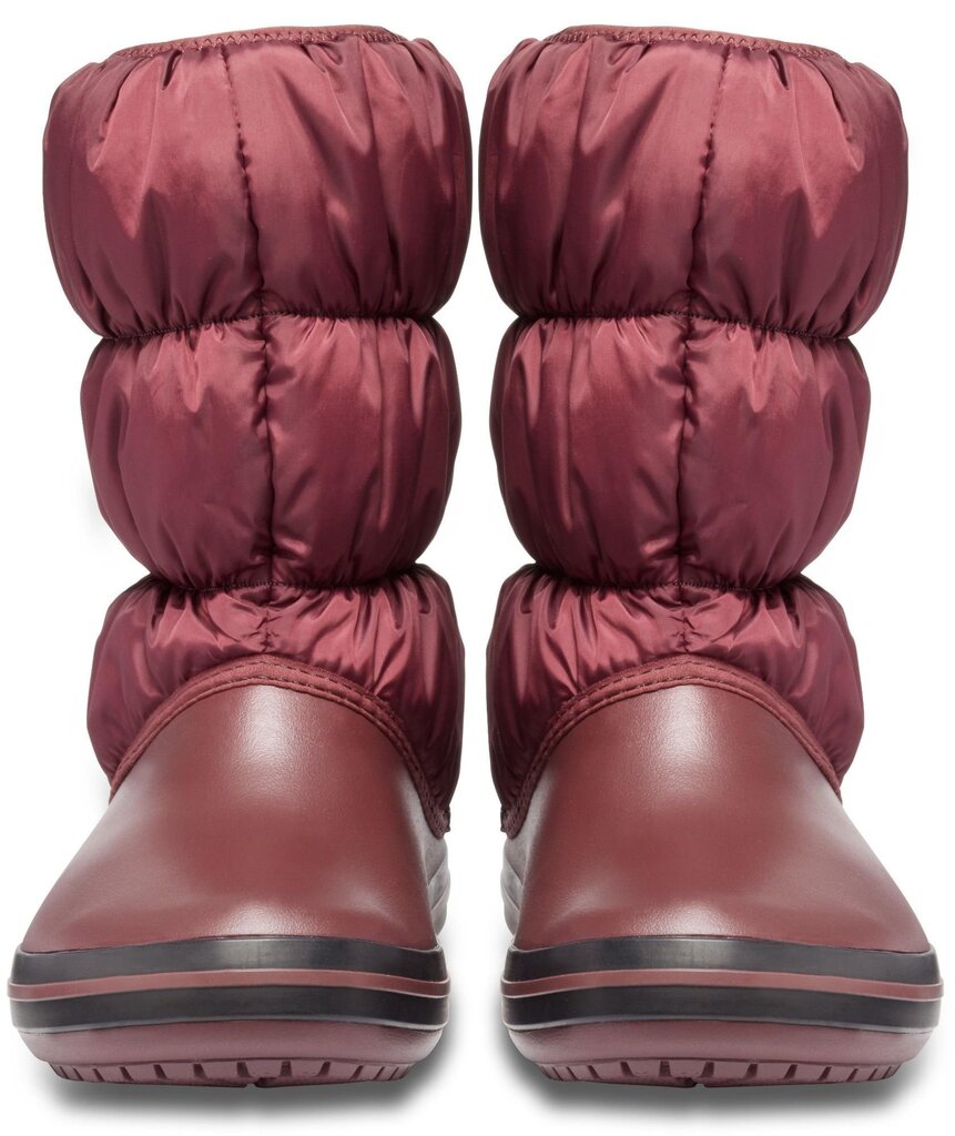 Talvesaapad Crocs™ Winter Puff Boot, Burgundy/Black цена и информация | Laste talvesaapad | kaup24.ee