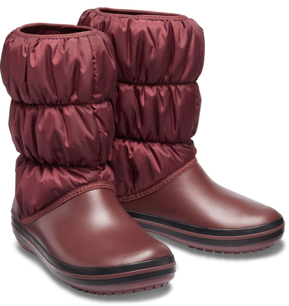 Talvesaapad Crocs™ Winter Puff Boot, Burgundy/Black hind ja info | Laste talvesaapad | kaup24.ee