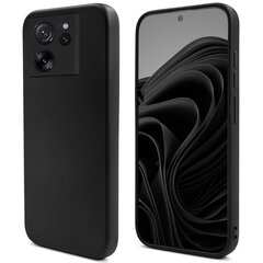 Силиконовый чехол Xiaomi 13T, Xiaomi 13T Pro с подкладкой из микрофибры, Moozy Lifestyle, Черный цена и информация | Чехлы для телефонов | kaup24.ee