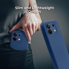 Moozy Lifestyle Xiaomi Redmi Note 13 Pro 5G, Xiaomi Poco X6 ümbris, Silikoonümbris mikrofiibervoodriga, Sinine hind ja info | Telefoni kaaned, ümbrised | kaup24.ee