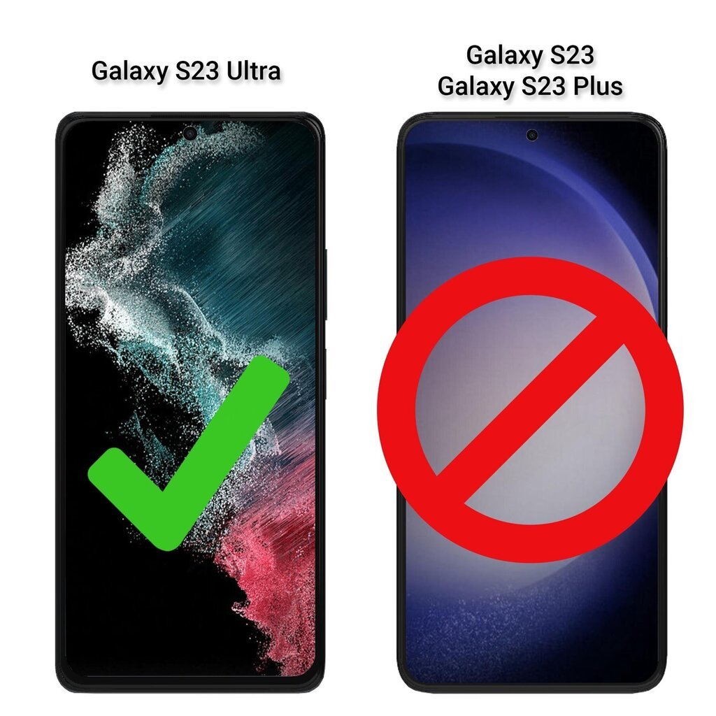 Moozy LumiCase Samsung Galaxy S23 Ultra läbipaistev telefoniümbris, kaamera objektiivi kaitsega, Roheline hind ja info | Telefoni kaaned, ümbrised | kaup24.ee