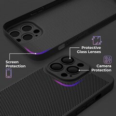 Чехол iPhone 15 Pro Max с вентиляционным дизайном Moozy VentiGuard Case, черный цена и информация | Чехлы для телефонов | kaup24.ee