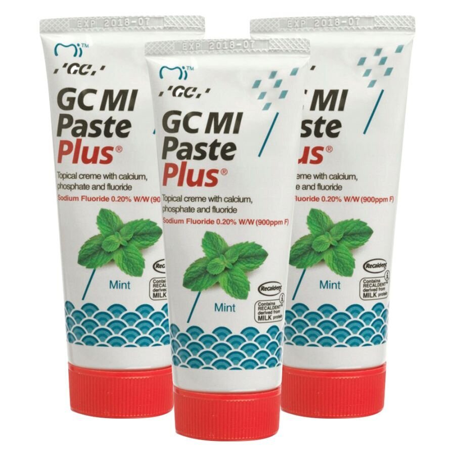 Fluoriidiga hambakreem GC Mi Paste Plus Recaldent, piparmünt maitsega, 35 ml (3 tk.) hind ja info | Suuhügieen | kaup24.ee