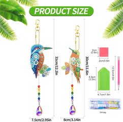 Jodsen брелки с алмазной живописью 5D DIY, 2 шт. цена и информация | Алмазная мозаика | kaup24.ee