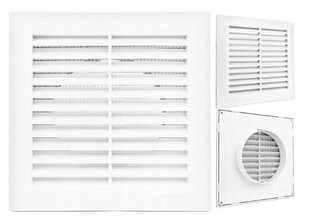 Ventilatsioonivõre valge võrkudega T61 170x170 fi100 цена и информация | Вентиляторы для ванной | kaup24.ee