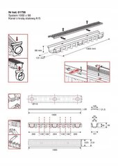 Lineaarne drenaažikanal terasrestiga 1000x98mm hind ja info | Terrassipõrandad | kaup24.ee