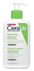 Kreem näo- ja kehapesuvahend CeraVe Hydrating Cleanser, 236 ml hind ja info | Näopuhastusvahendid | kaup24.ee