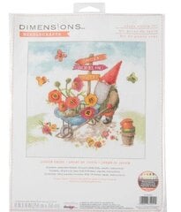 Ristpistes komplekt "Aed Gnome" 25x25 cm D70-35441 hind ja info | Tikkimistarvikud | kaup24.ee