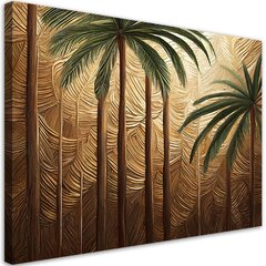 Seinapilt, Palm Golden Abstract цена и информация | Картины, живопись | kaup24.ee