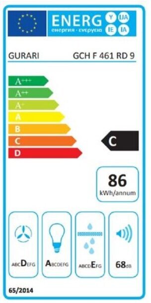 Gurari GCH F 461 RD 9, 90 cm цена и информация | Õhupuhastid | kaup24.ee