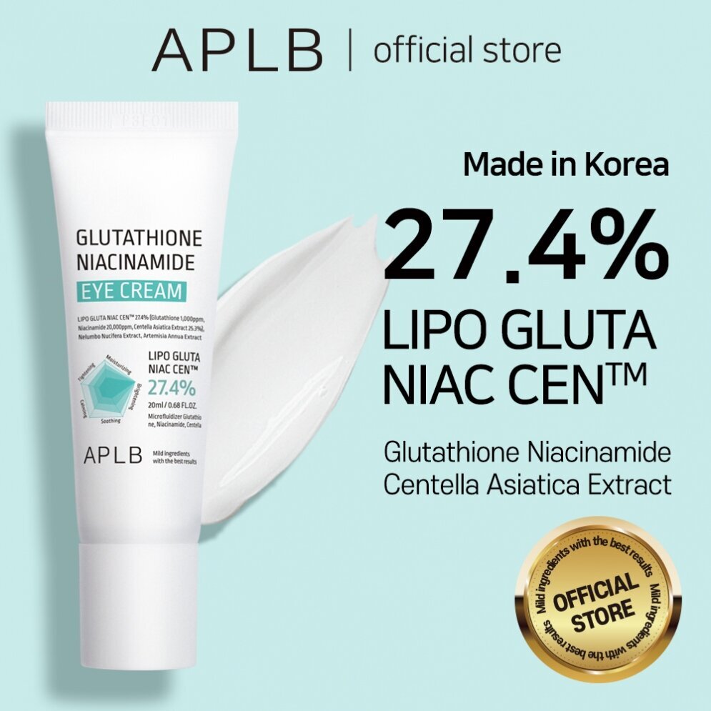 Silmaümbruskreem glutatiooni ja niatsiinamiidiga APLB Glutathione Niacinamide Eye Cream (20 ml,  Koreya hind ja info | Silmakreemid, seerumid | kaup24.ee