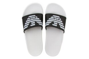 Emporio Armani Beachwear unisex slip-on flip-flops valge ja must hind ja info | Meeste plätud, sussid | kaup24.ee