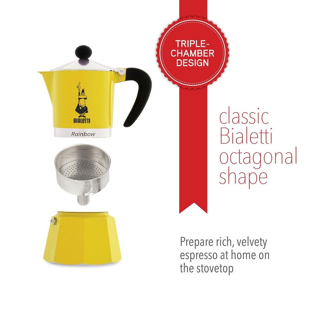 Bialetti kohvikann, kollane- 150ml цена и информация | Kohvikannud, teekannud | kaup24.ee