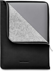 Woolnut kaitseümbris Leather Folio 13/14" MacBook, must цена и информация | Рюкзаки, сумки, чехлы для компьютеров | kaup24.ee